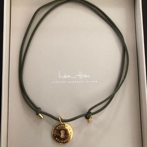 The World Is Our Oyster charm w/ army Cord